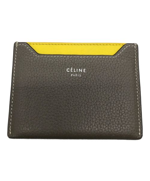 CELINE（セリーヌ）CELINE (セリーヌ) カードケース グレー×イエローの古着・服飾アイテム