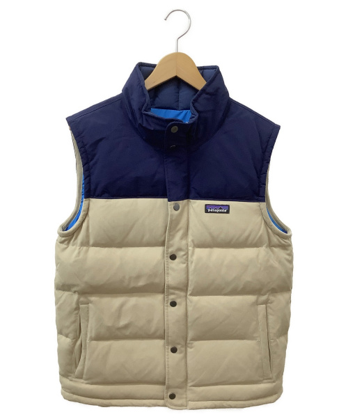 中古 古着通販 Patagonia パタゴニア ビビーダウンベスト ベージュ ネイビー サイズ Sサイズ ブランド 古着通販 トレファク公式 Trefac Fashion