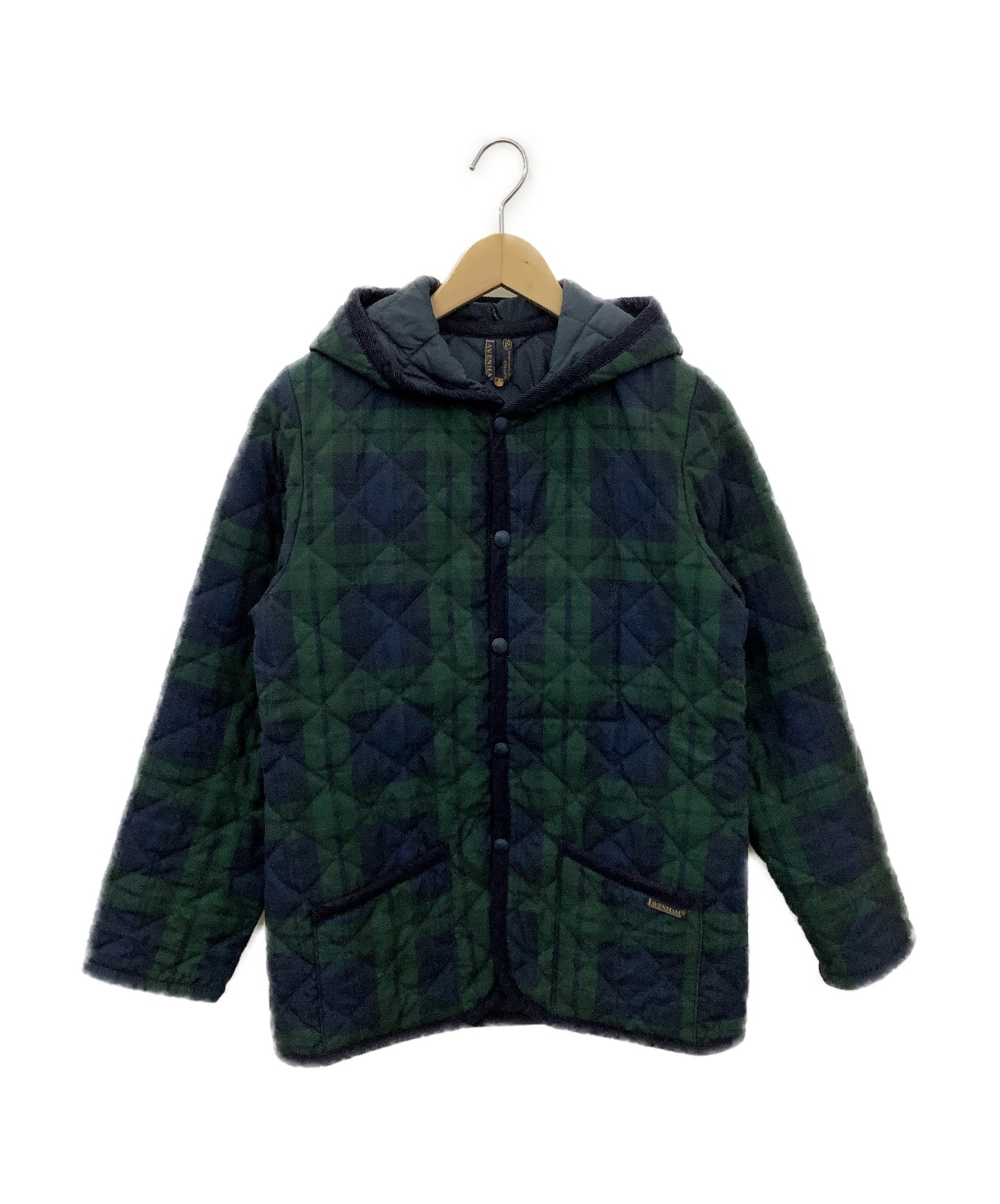 中古 古着通販 Lavenham Ships Kids ラベンハム シップス キッズ キルティングコート グリーン ネイビー サイズ Uk38 ブラックウォッチ柄 ブランド 古着通販 トレファク公式 Trefac Fashion