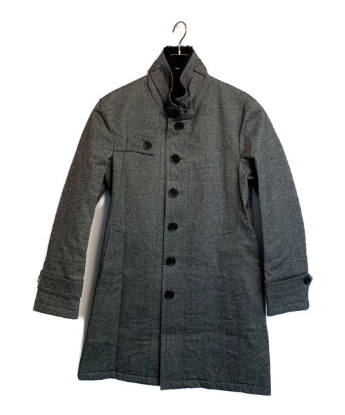 BURBERRY BLACK LABEL（バーバリーブラックレーベル）BURBERRY BLACK LABEL (バーバリーブラックレーベル) ラビットファー付ウールコート グレー サイズ:Lの古着・服飾アイテム