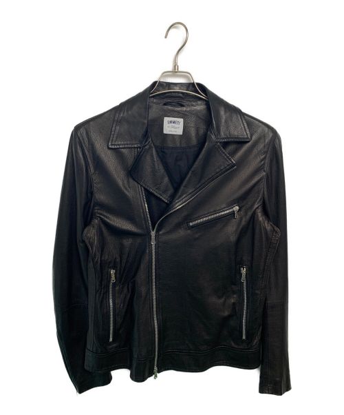 EMMETI（エンメティ）EMMETI (エンメティ) レザージャケット ブラック サイズ:48の古着・服飾アイテム