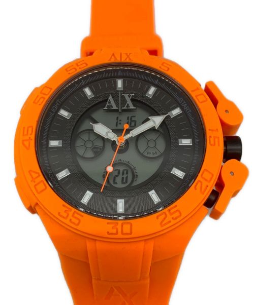 ARMANI EXCHANGE（アルマーニ エクスチェンジ）ARMANI EXCHANGE (アルマーニ エクスチェンジ) 腕時計 オレンジの古着・服飾アイテム