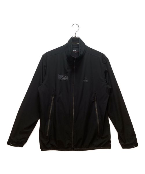 PiNG（ピン）PiNG (ピン) ハイネックフルジップジャケット ブラック サイズ:Lの古着・服飾アイテム