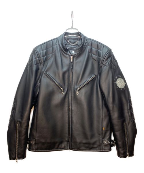 ALPHA（アルファ）ALPHA (アルファ) ライダースジャケット ブラック サイズ:Mの古着・服飾アイテム