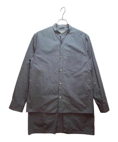BETON（ベトン）BETON (ベトン) ノーカラーシャツ グレー サイズ:3の古着・服飾アイテム