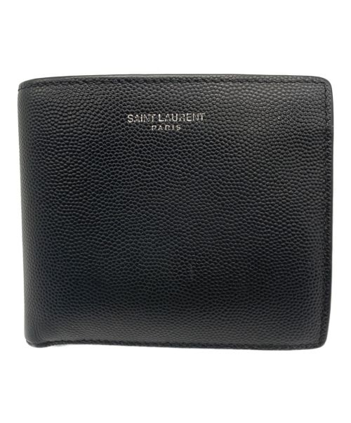 Saint Laurent Paris（サンローランパリ）Saint Laurent Paris (サンローランパリ) 2つ折り財布 ブラックの古着・服飾アイテム