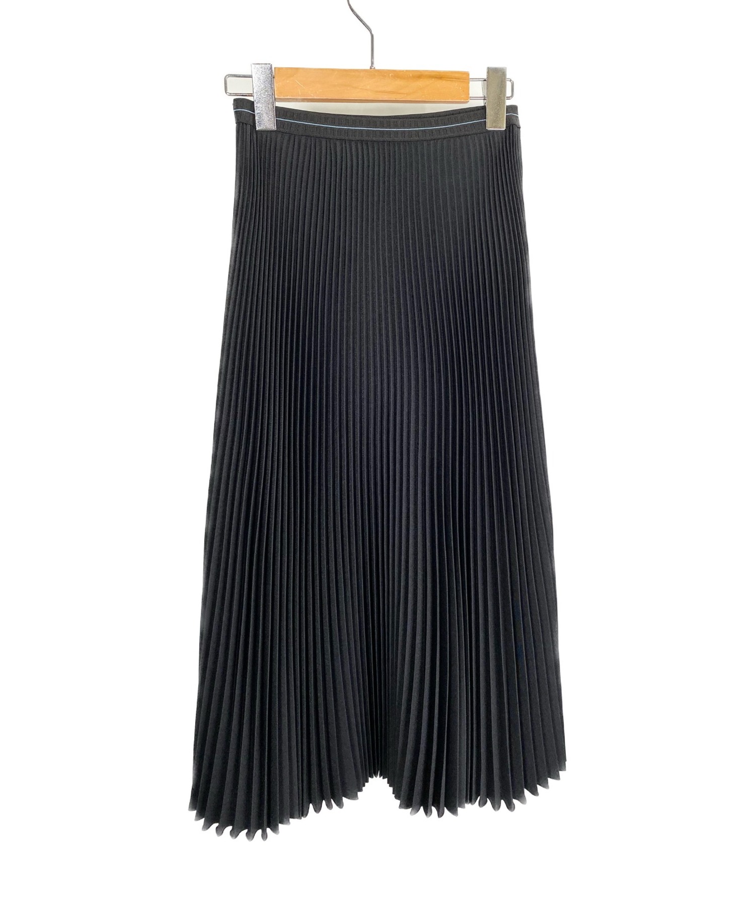 PRADA (プラダ) ツイルプリーツスカート ブラック サイズ:36