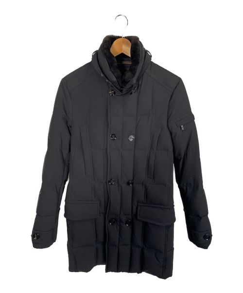 MOORER（ムーレー）MOORER (ムーレー) ナイロンストレッチ ダブルダウンコート ブラック サイズ:42の古着・服飾アイテム