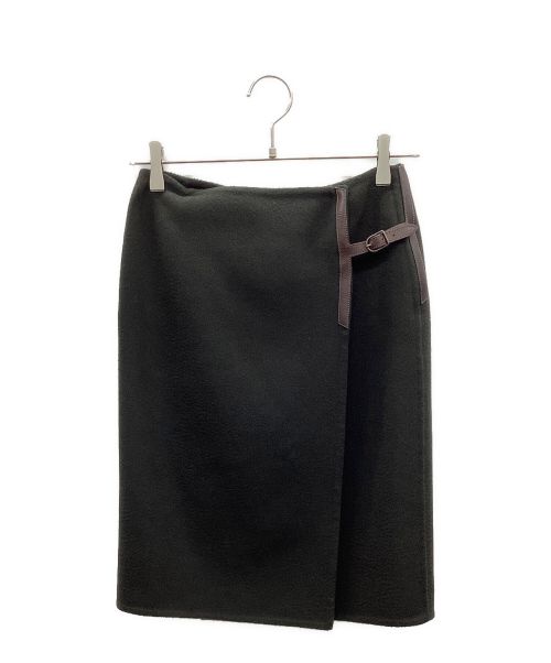 HERMES（エルメス）HERMES (エルメス) カシミヤスカート グリーン サイズ:34の古着・服飾アイテム
