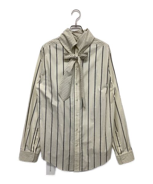 SOSHITSUKI（ソウシオオツキ）SOSHITSUKI (ソウシオオツキ) TIE COLLAR SHIRT アイボリー サイズ:44の古着・服飾アイテム