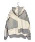 SUPREME (シュプリーム) patchwork hooded sweatshirt グレー×ホワイト サイズ:L：27800円