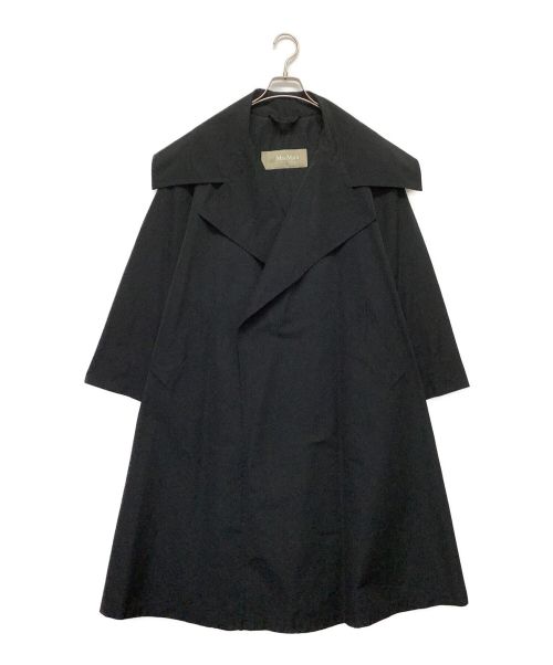 MaxMara（マックスマーラ）MaxMara (マックスマーラ) ビッグカラーコート ブラック サイズ:42の古着・服飾アイテム