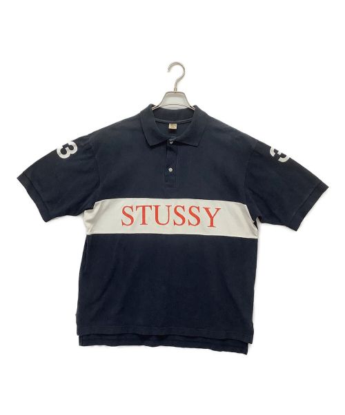 stussy（ステューシー）stussy (ステューシー) ヴィンテージポロシャツ ネイビー サイズ:XLの古着・服飾アイテム