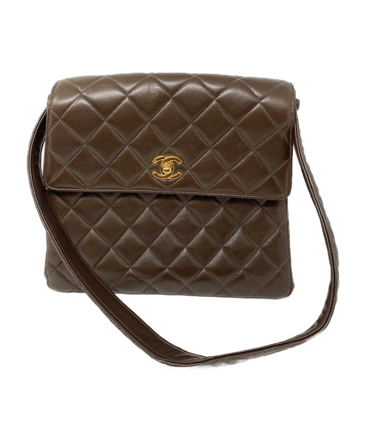 中古 古着通販 Chanel シャネル ワンショルダーバッグ ブラウン ラムスキン ブランド 古着通販 トレファク公式 Trefac Fashion