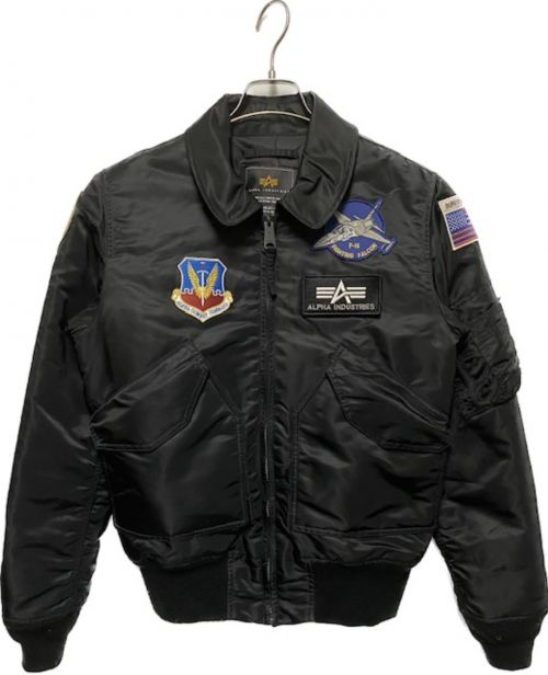 ALPHA（アルファ）ALPHA (アルファ) フライトジャケット ブラック サイズ:Mの古着・服飾アイテム