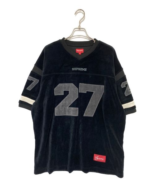 SUPREME（シュプリーム）SUPREME (シュプリーム) Velour Football Jersey ブラック サイズ:XLの古着・服飾アイテム