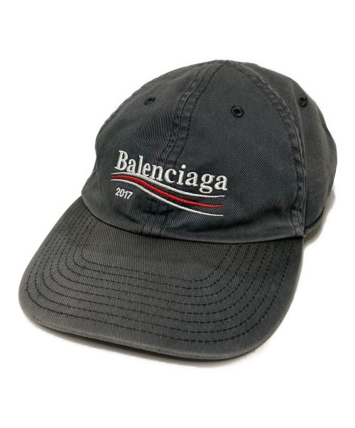 BALENCIAGA（バレンシアガ）BALENCIAGA (バレンシアガ) 17AW Campaign Logo Cap ブラック サイズ:Lの古着・服飾アイテム