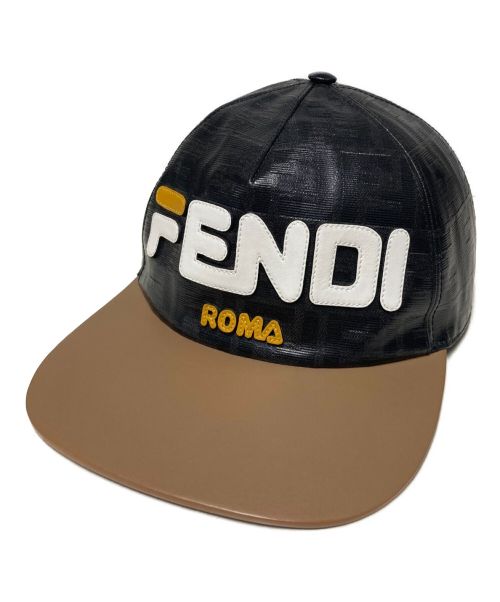 FENDI（フェンディ）FENDI (フェンディ) FILA (フィラ) ロゴキャップ ブラックの古着・服飾アイテム