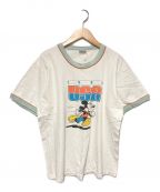 DISNEYディズニー）の古着「80's ミッキーマウスプリントTシャツ」｜ホワイト