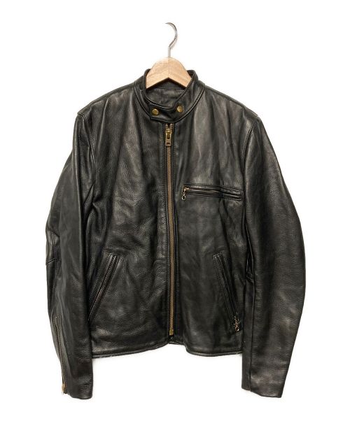 VANSON（バンソン）VANSON (バンソン) ライナー付シングルーライダースジャケット ブラック サイズ:38の古着・服飾アイテム