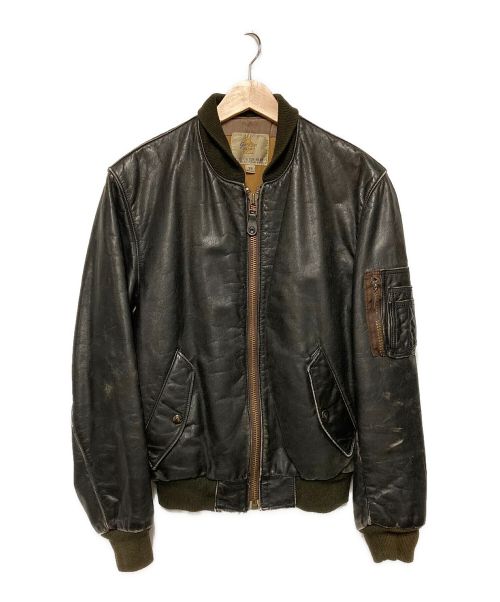 Golden Bear（ゴールデンベア）Golden Bear (ゴールデンベア) 70-80's レザーMA-1ジャケット ブラック サイズ:38の古着・服飾アイテム