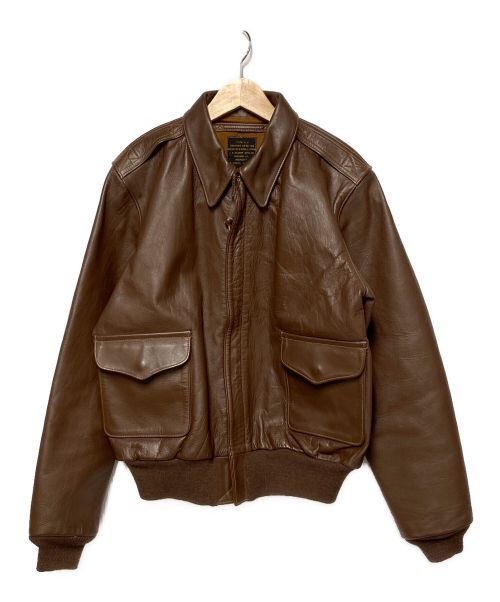 J.A.DUBOW（デュボウ）J.A.DUBOW (デュボウ) A-2レザージャケット ブラウン サイズ:38の古着・服飾アイテム