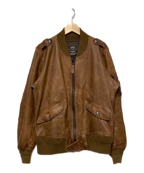 ALPHA（アルファ）ALPHA (アルファ) フライトジャケット ブラウン サイズ:Lの古着・服飾アイテム