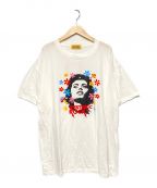Hysteric Glamourヒステリックグラマー）の古着「HYS FLOWER刺繍オーバーサイズTシャツ」｜ホワイト