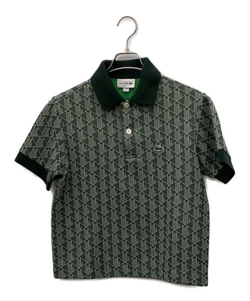 LACOSTE（ラコステ）LACOSTE (ラコステ) モノグラムジャカードポロシャツ グリーン サイズ:US XSの古着・服飾アイテム