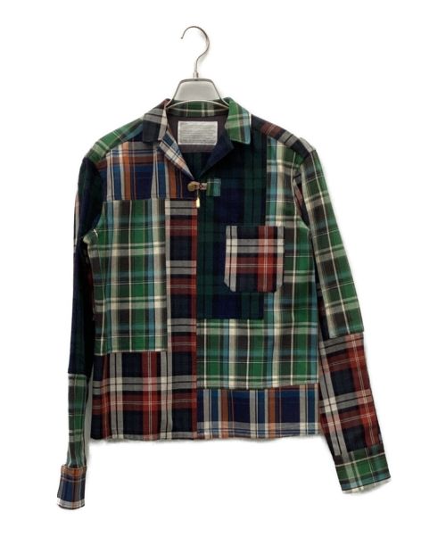 KOLOR（カラー）KOLOR (カラー) ジップアップジャケット グリーン×ネイビー サイズ:2の古着・服飾アイテム