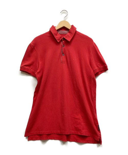 ARMANI EXCHANGE（アルマーニ エクスチェンジ）ARMANI EXCHANGE (アルマーニエクスチェンジ) ポロシャツ レッド サイズ:Lの古着・服飾アイテム