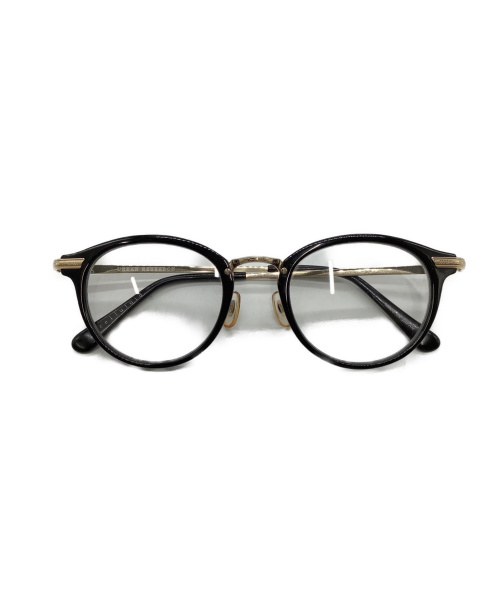 KANEKO OPTICAL（金子眼鏡）KANEKO OPTICAL (金子眼鏡) 伊達眼鏡 ブラック×ゴールドの古着・服飾アイテム