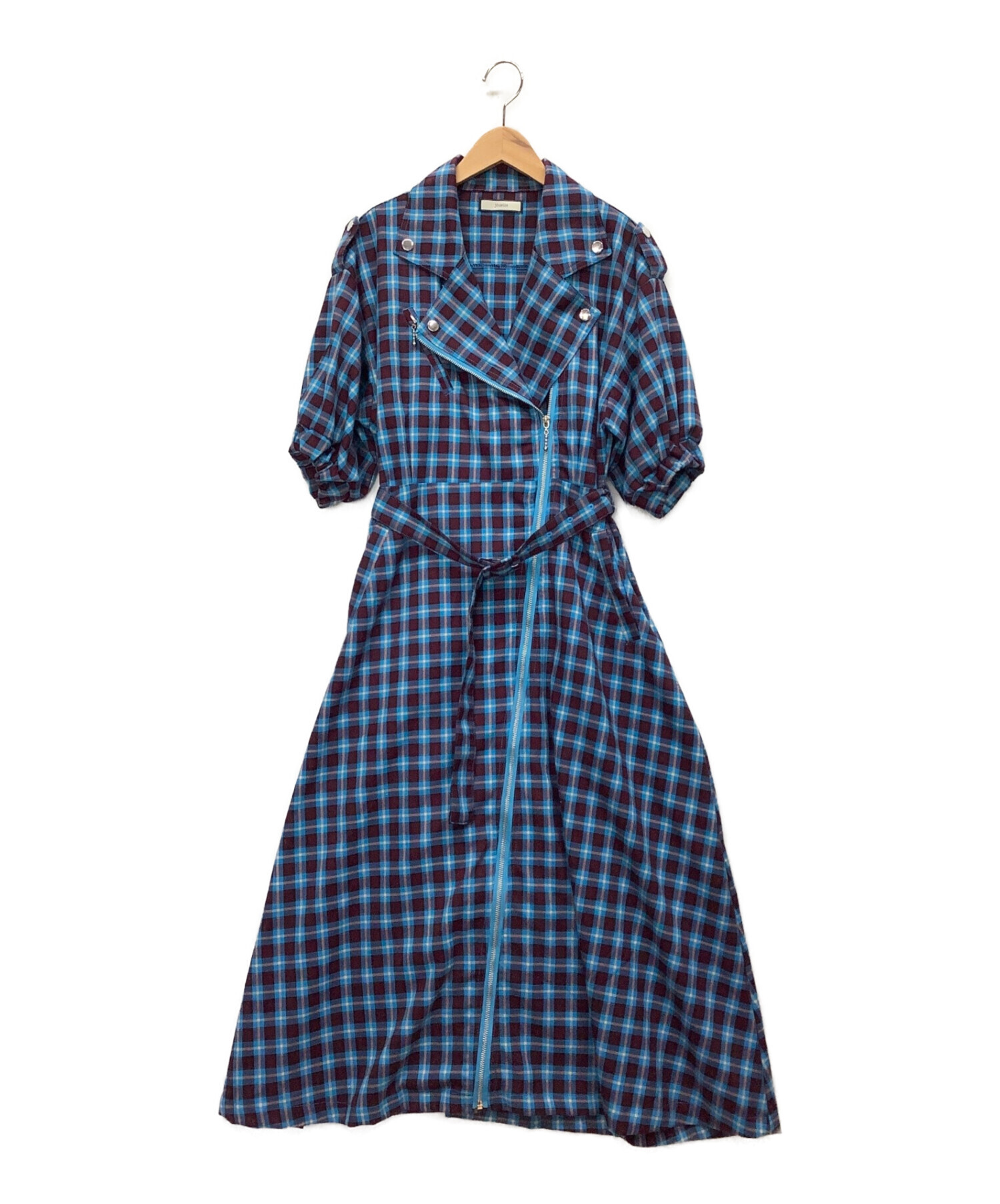 中古 古着通販 Jouetie ジュエティ ライダースワンピース ブルー サイズ M ブランド 古着通販 トレファク公式 Trefac Fashion