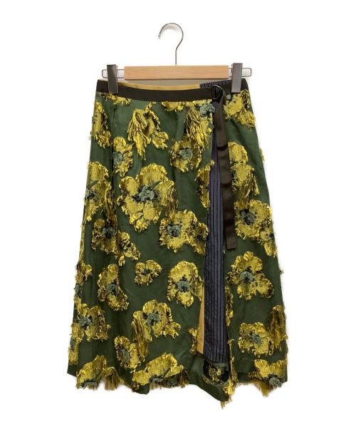 coomb（クーム）coomb (クーム) スカート グリーン サイズ:Mの古着・服飾アイテム