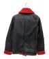 BERSHKA (ベルシュカ) フェイクレザージャケット ブラック×レッド サイズ:XS：2480円