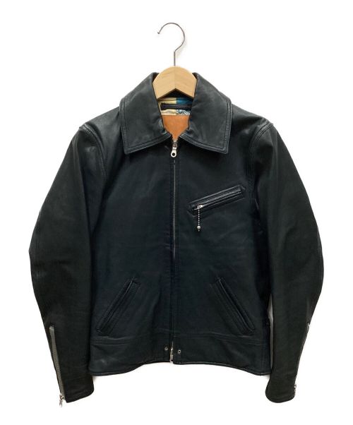 TMT（ティーエムティー）TMT (ティーエムティー) レザージャケット ブラック サイズ:XSの古着・服飾アイテム