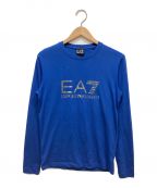 EMPORIO ARMANIエンポリオアルマーニ）の古着「EA7ロゴプリントロングTシャツ」｜ブルー
