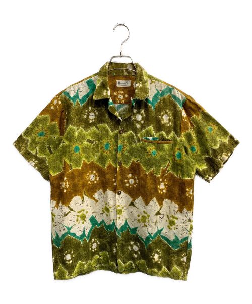 Hawaii Nei（ハワイネイ）Hawaii Nei (ハワイネイ) ヴィンテージアロハシャツ グリーン×ブラウン サイズ:不明の古着・服飾アイテム