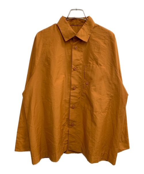 ISSEY MIYAKE（イッセイミヤケ）ISSEY MIYAKE (イッセイミヤケ) 変形カラーシャツ ブラウン サイズ:2の古着・服飾アイテム