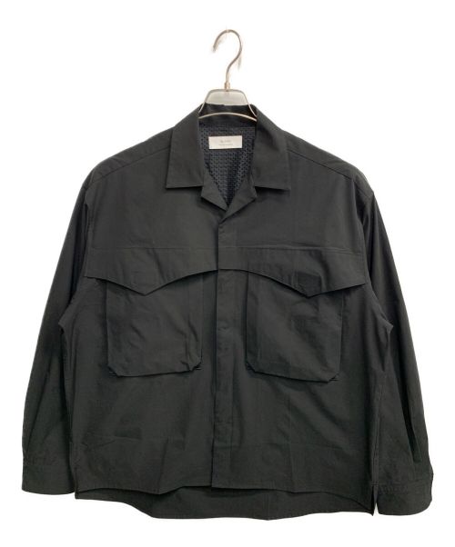 BLAHW（ブラー）BLAHW (ブラー) SOLOTEX オープンカラーシャツ ブラック サイズ:SIZE 2の古着・服飾アイテム