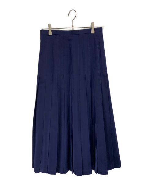 BLAMINK（ブラミンク）BLAMINK (ブラミンク) シルクギャザーロングスカート ネイビー サイズ:38の古着・服飾アイテム
