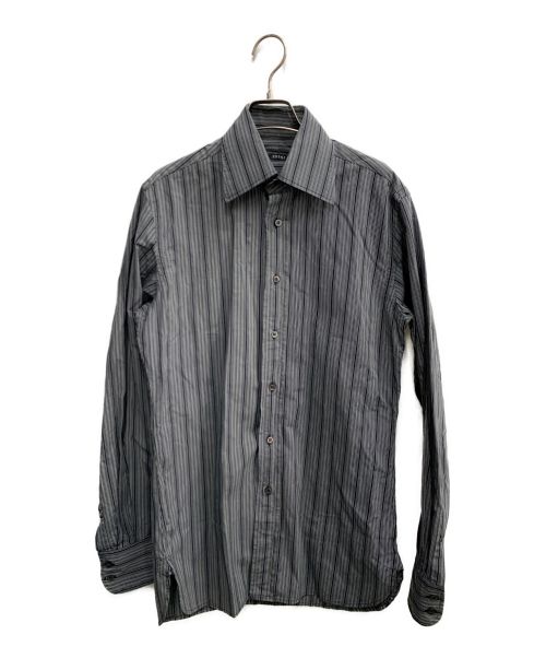 GUCCI（グッチ）GUCCI (グッチ) ストライプシャツ ブラック サイズ:38-15の古着・服飾アイテム