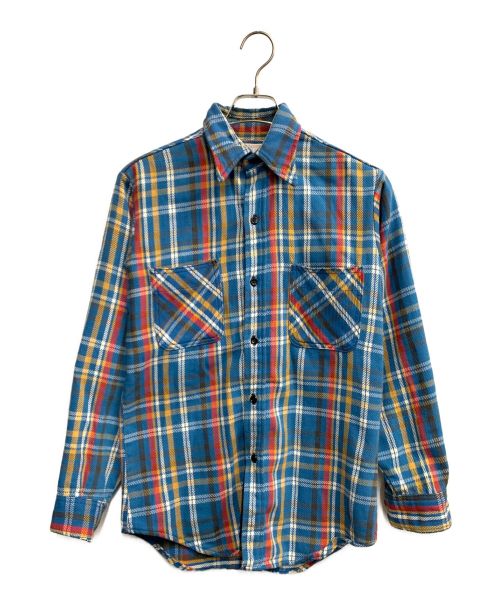big mac（ビッグマック）big mac (ビッグマック) 70'sチェックネルシャツ ブルー サイズ:Sの古着・服飾アイテム