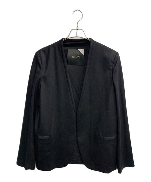 ATON（エイトン）ATON (エイトン) タキシードカラージャケット ブラック サイズ:02の古着・服飾アイテム