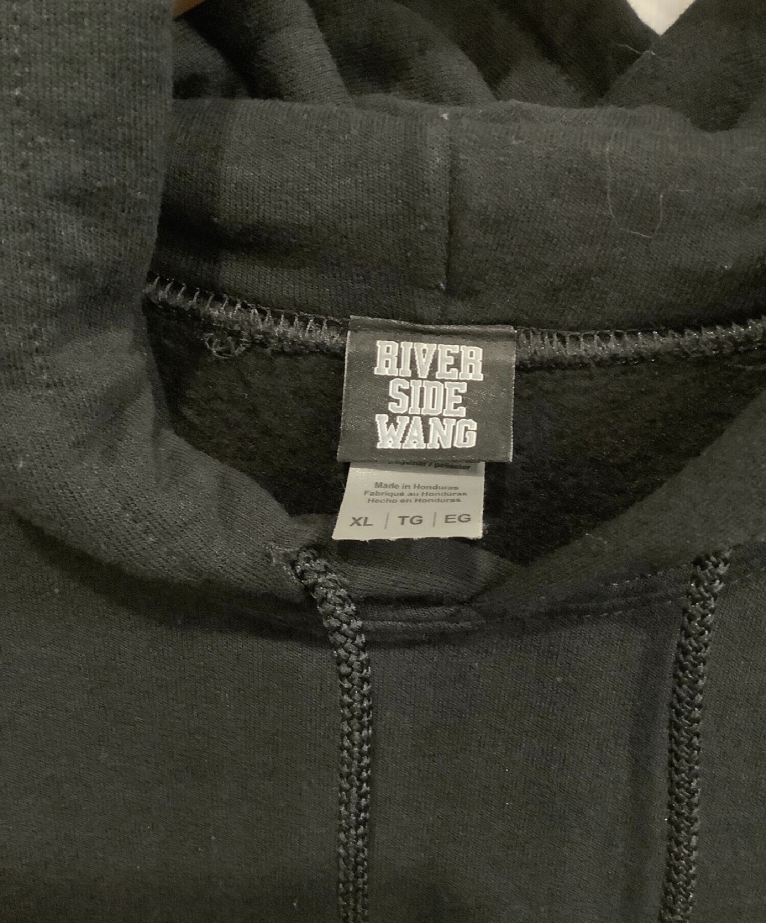 RIVER SIDE WANG (リバーサイドワン) パーカー ブラック サイズ:XL
