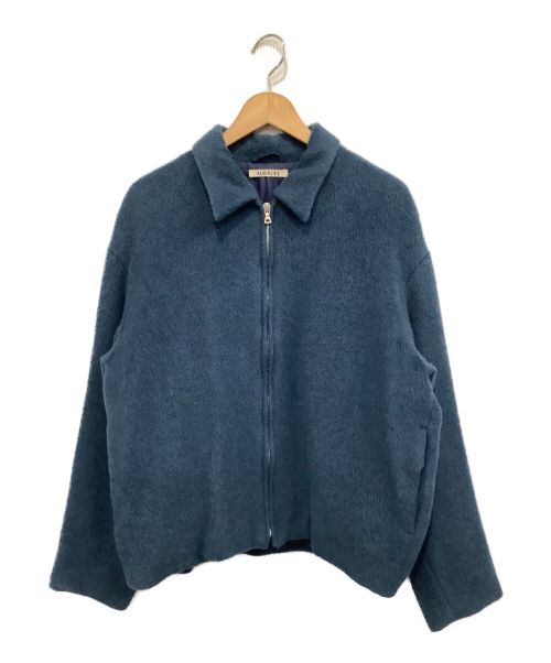 AURALEE（オーラリー）AURALEE (オーラリー) ベビーアルパカジップアップジャケット ブルー サイズ:4の古着・服飾アイテム