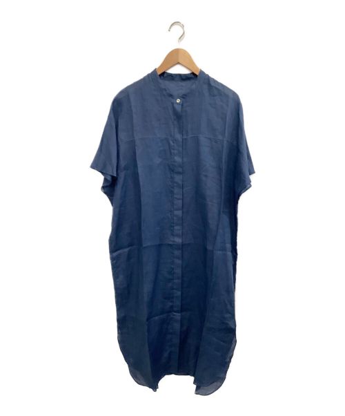 la.f（ラ・エフ）la.f (ラ・エフ) ロイヤルラミーロングシャツ ネイビー サイズ:Sの古着・服飾アイテム