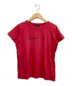 agnes bアニエスベー）の古着「ロゴTシャツ」｜ピンク