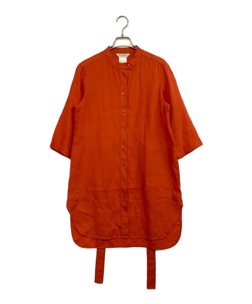 MaxMara（マックスマーラ）MaxMara (マックスマーラ) リネンシャツワンピース オレンジ サイズ:01の古着・服飾アイテム