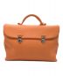 大峡製鞄（オオバセイホウ）の古着「レザーブリーフケース」｜オレンジ